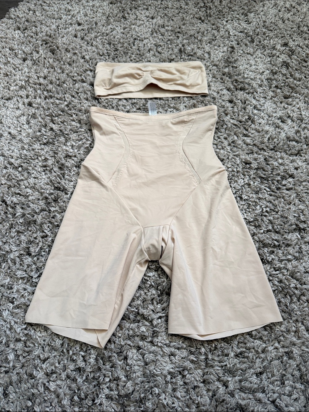 Maidenform High Waist Shaping Shorts w/ Seamless SO Strapless Bralette